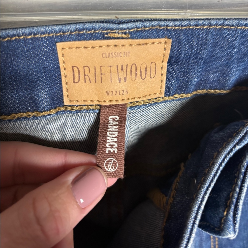 Driftwood Medium Candace Cropped Scalloped Hem Jeans Dainty Feminine Classic Fit - Picture 8 of 10